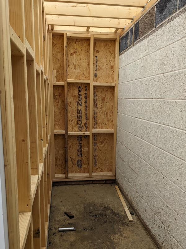 Interior view of the OSB board.